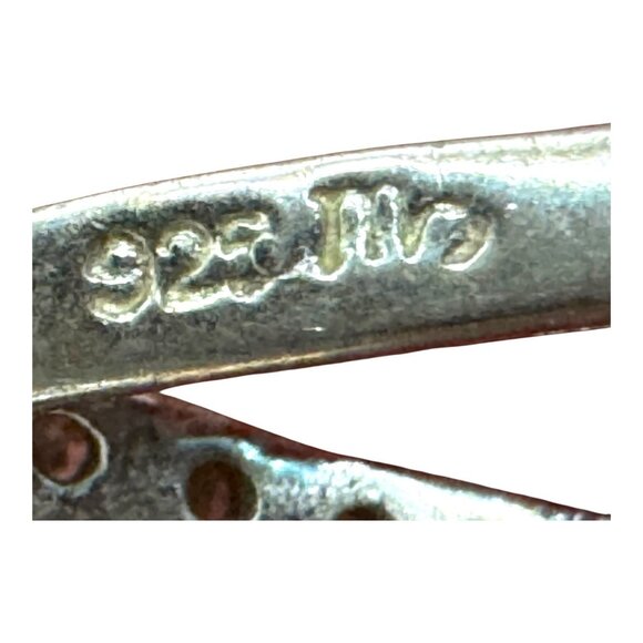 Vintage Estate Twisted Sterling Silver 925 Italy Cross Pendant Necklace 17" - Picture 4 of 9